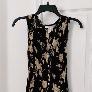 Vintage Opera Black Floral Dress